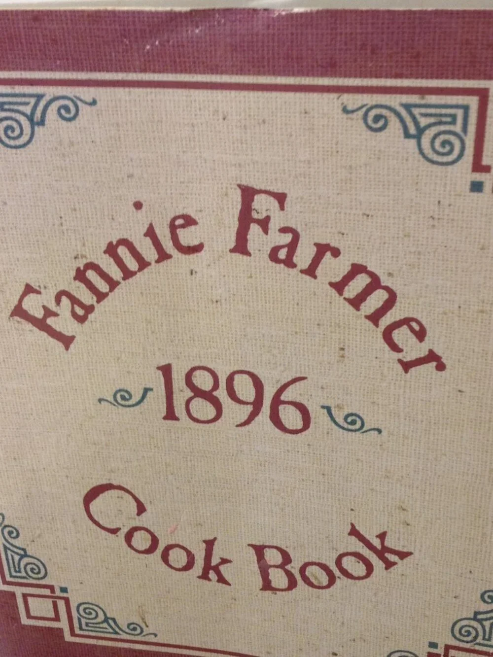 VTG 1996 Version of the Fannie Farmer 1896 Cookbook, Collectible Nostalgic Cabin